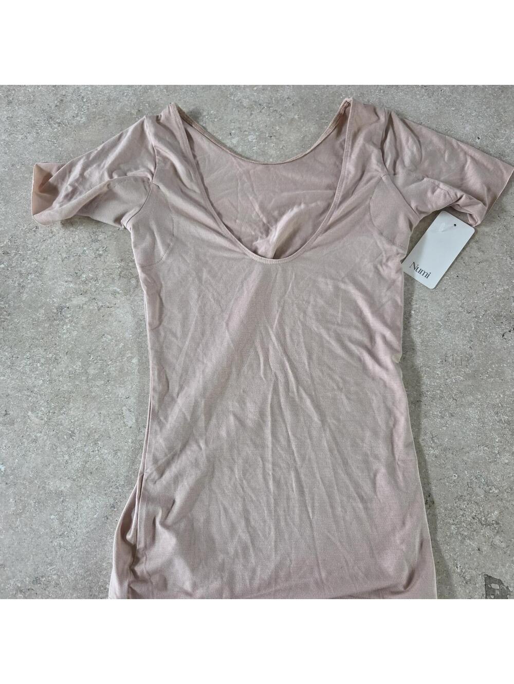 Ninni Light Pink Short Sleeve Scoop Neck Top sz XS